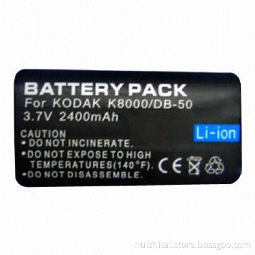 Digital Camera Battery with 2,400mAh Capacity, 3.7V Voltage, Type Li-ion